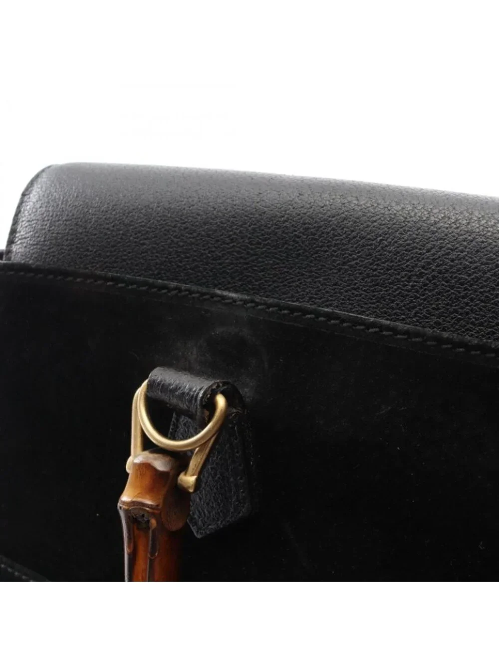 Gucci Bamboo 2-Way 002 125 Black Leather Shoulder